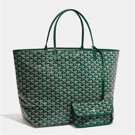 goyard bucket bag green|Goyard tote bag size.